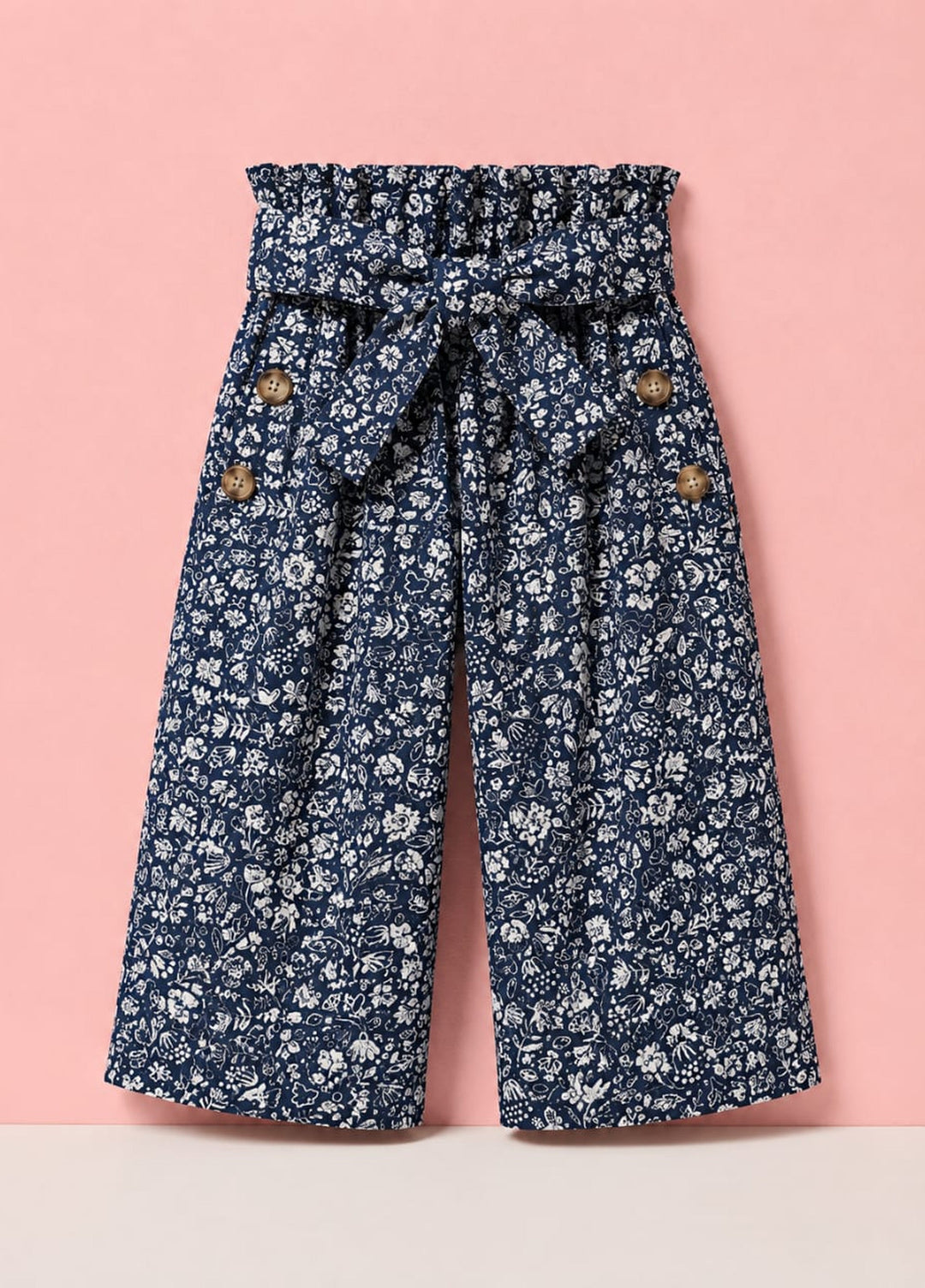 Lambkin Kids RTW Printed Cotton 1 Piece Classic Girls Wide Leg Pants - Casual Collection