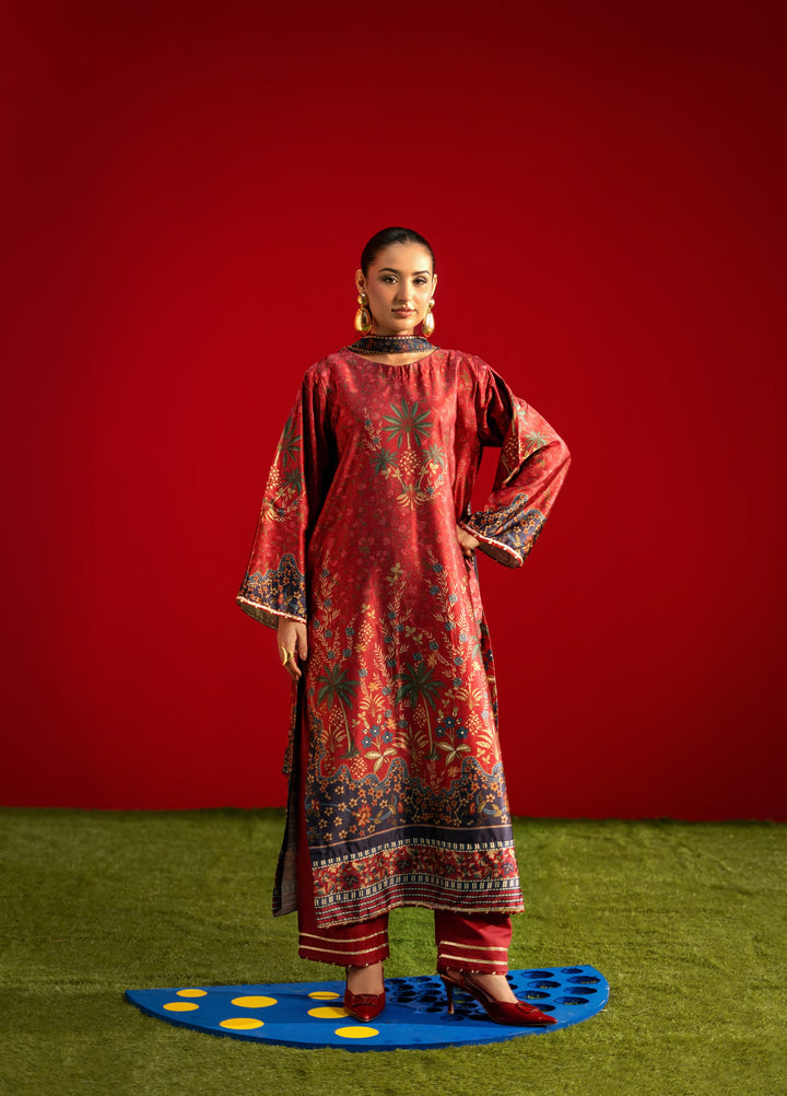 Marine by Rashid Textiles Unstitched Printed Luxury Silk 3 Piece Suit RT26USM D-3901 - Winter Collection