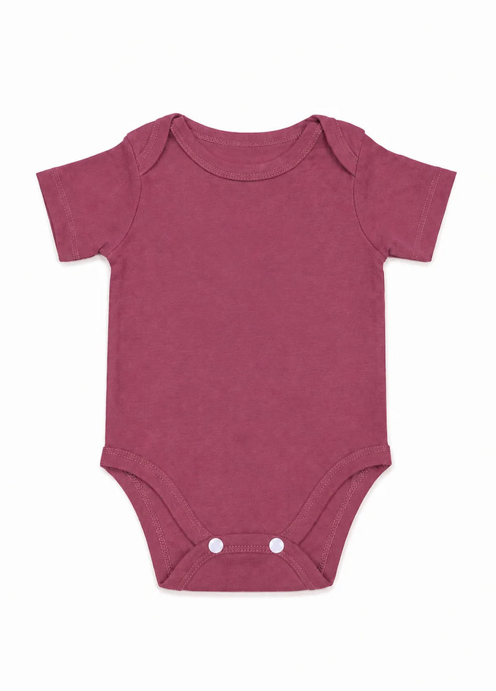 Lambkin Kids RTW Solids Cotton 1 Piece Plum - Casual Collection