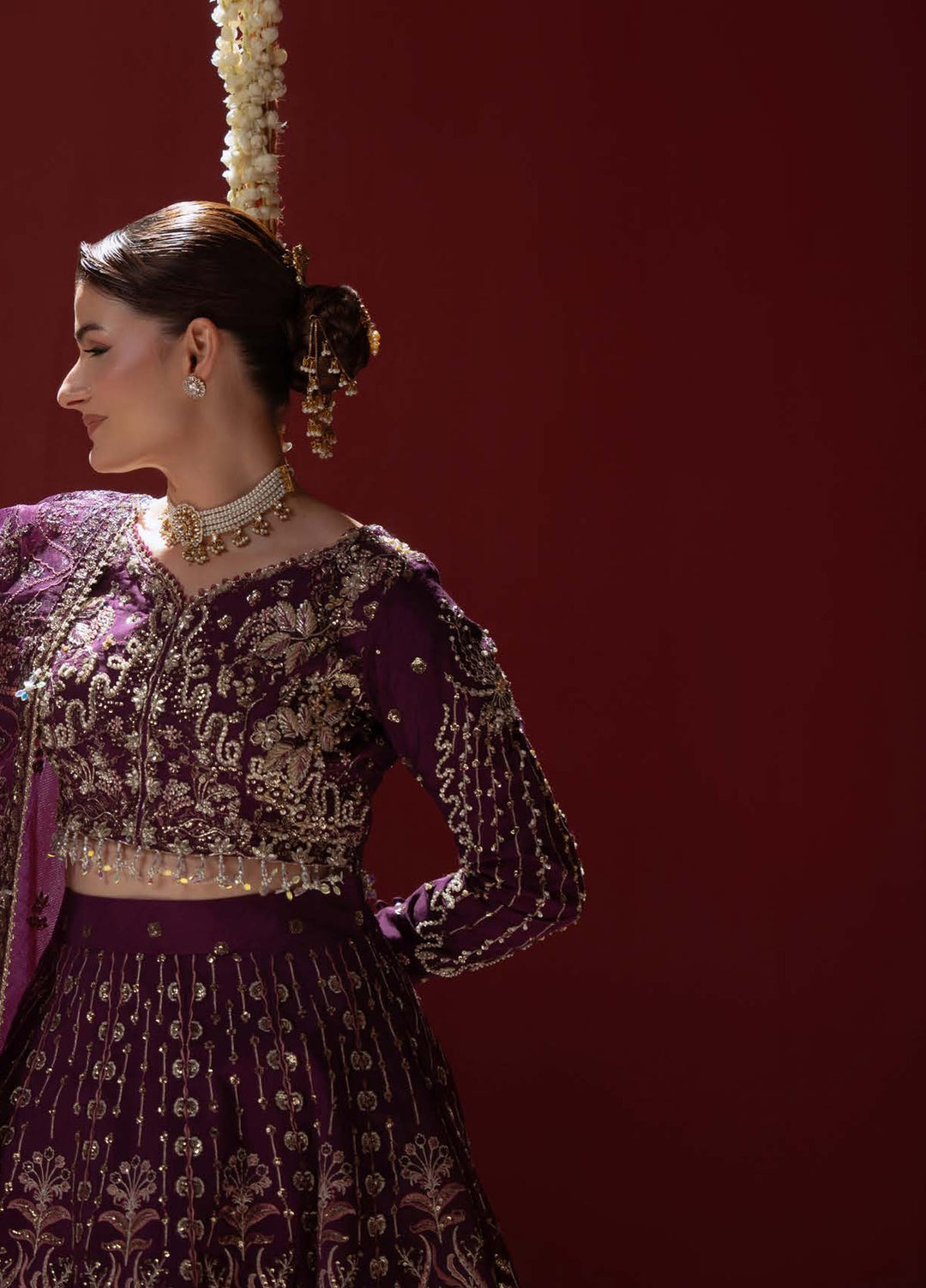 Ember by Aylin Unstitched Embroidered Raw Silk 3 Piece Suit AY26UEW Ethereal - Wedding Collection