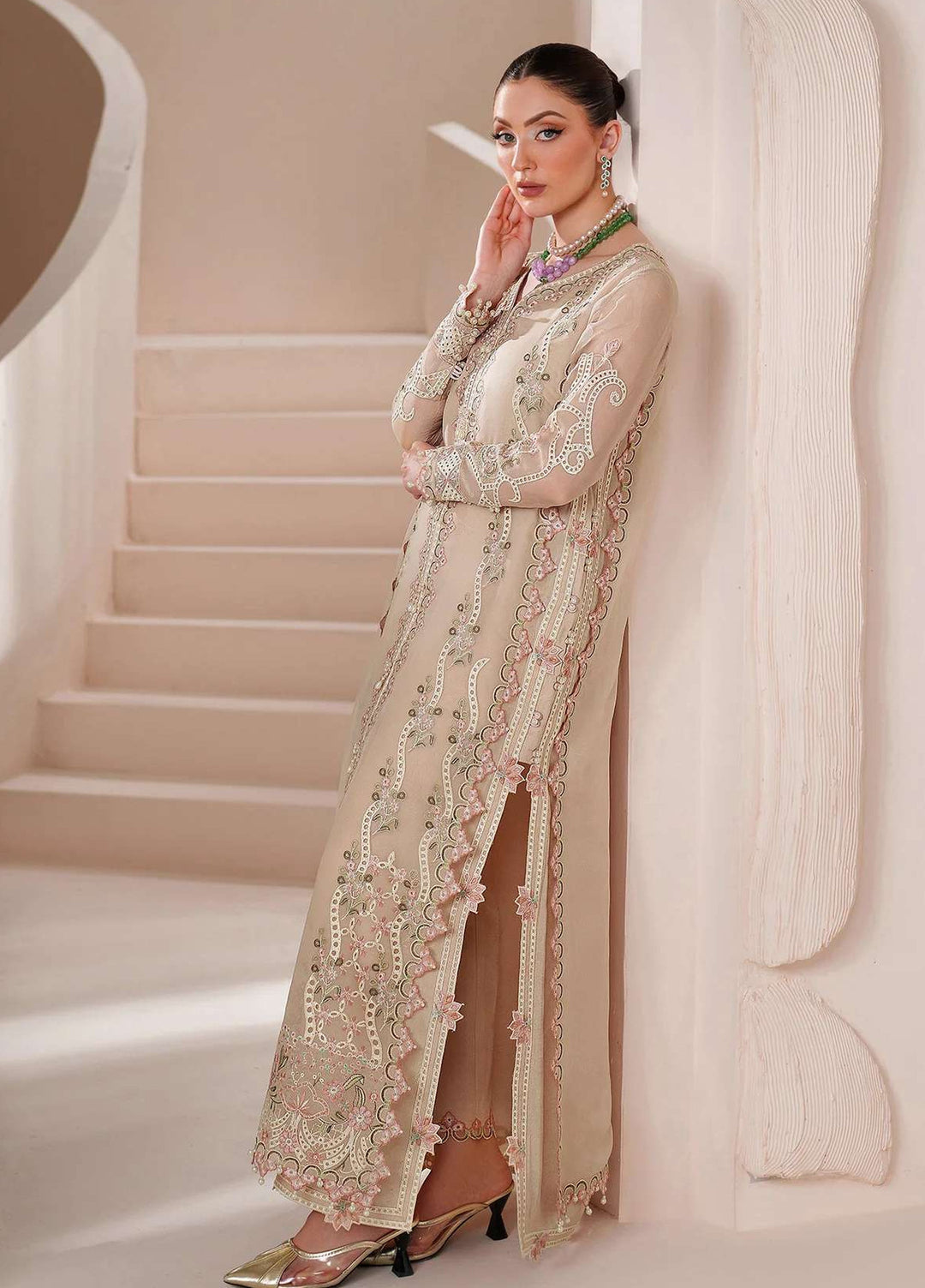Alizeh Fashion Unstitched Embroidered Chiffon 3 Piece Suit AF26UCF AF-BDHG-5037-Niora - Festive Collection