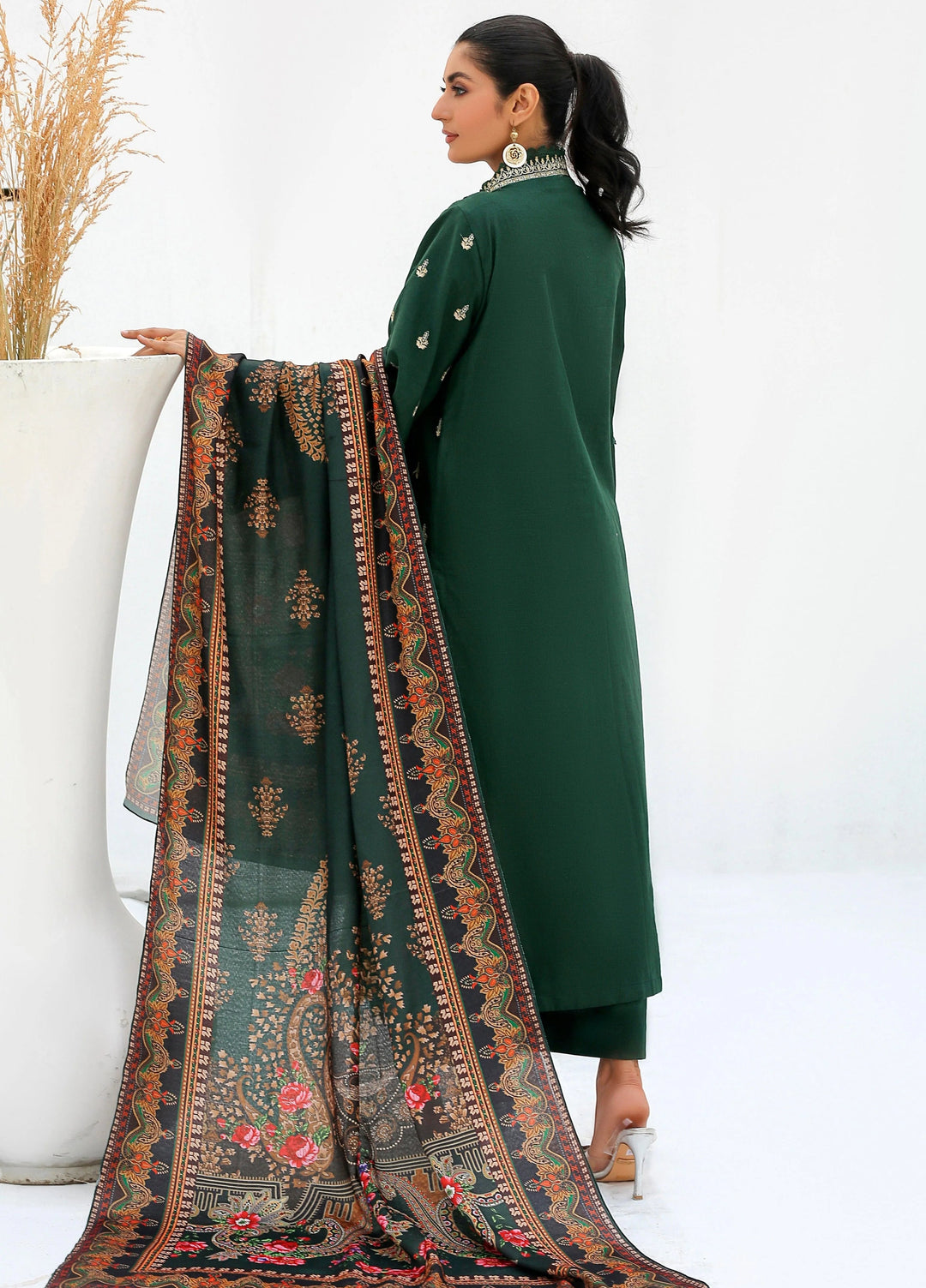 Chandan Nagri RTW Embroidered Khaddar 3 Piece Suit Nora - Winter Collection