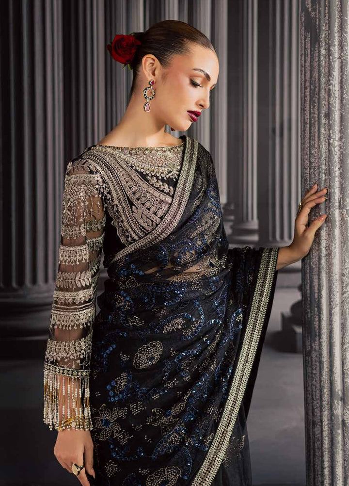 Muse Formal by Nureh Unstitched Embroidered Net Saree Suit NU26UMF NFM-05 - Wedding Collection