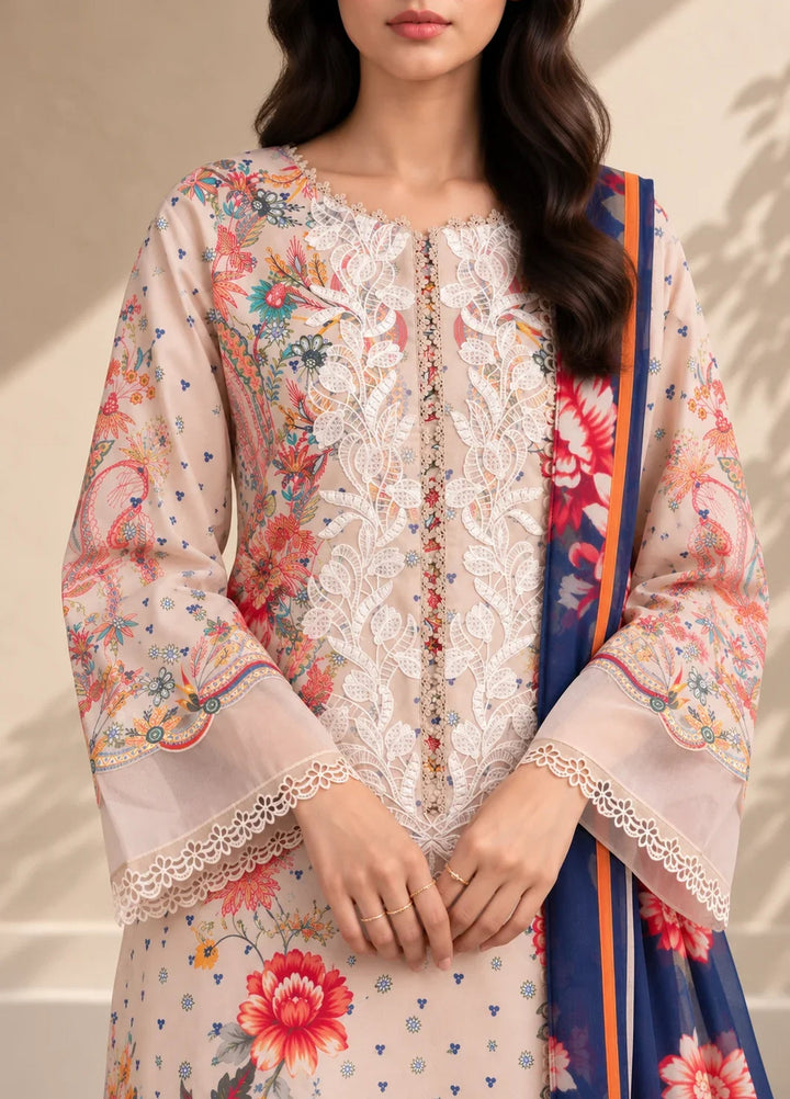 Chandan Nagri Women RTW Embroidered Lawn 3 Piece Suit Ferelle Mist - Festive Collection