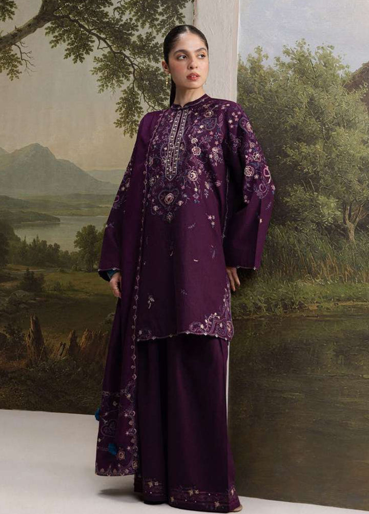 Coco by Zara Shahjahan Unstitched  Karandi 3 Piece Suit CZS26UKW SHAB 5A - Winter Collection