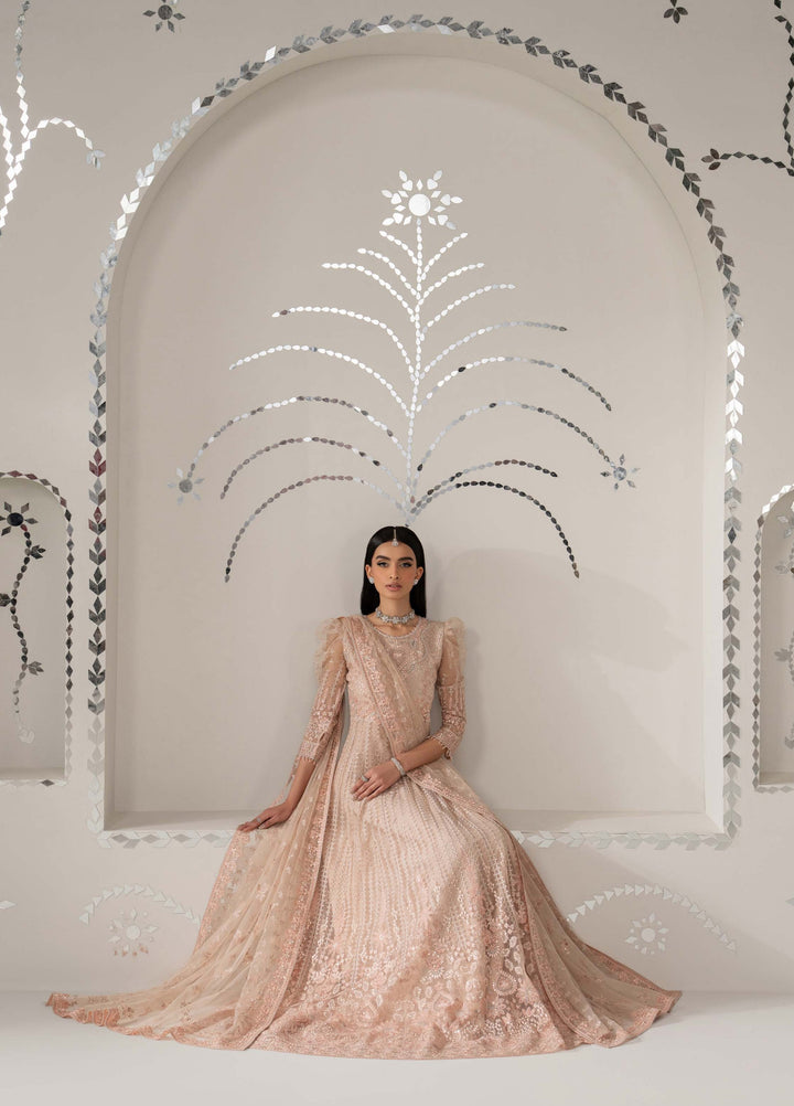 Shehnai by Lavish Premium Unstitched Embroidered Organza 3 Piece Suit LVP26USO SH-06 MEHER - Wedding Collection