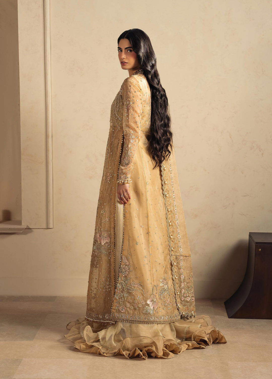 Luminara by Ayzel Unstitched Embroidered Organza 3 Piece Suit AAF26UWL Amanel AYZ-174 - Wedding Collection