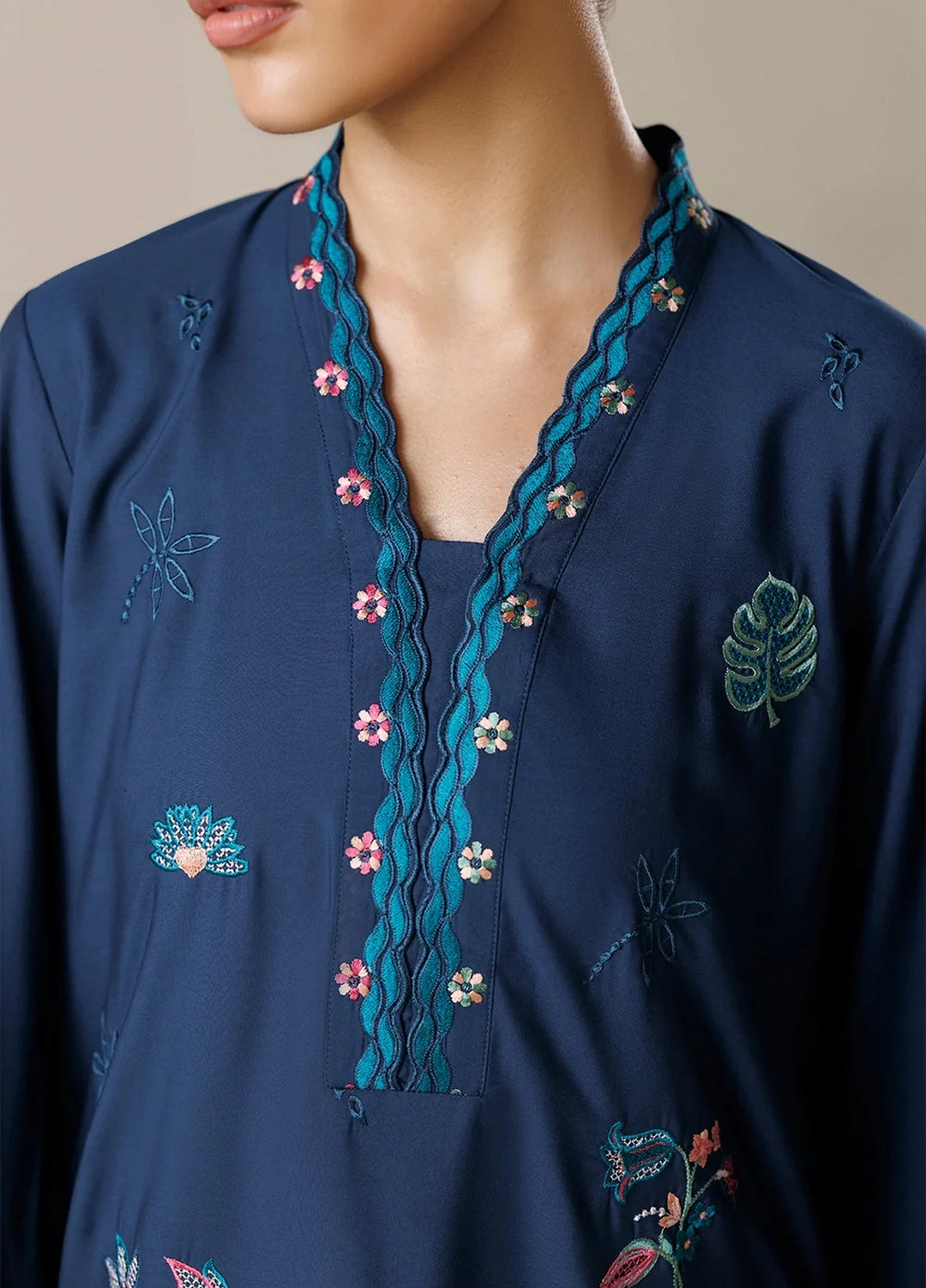 Azure Women RTW Embroidered Poly Co-Ord Sets Suit Oasis - Casual Collection