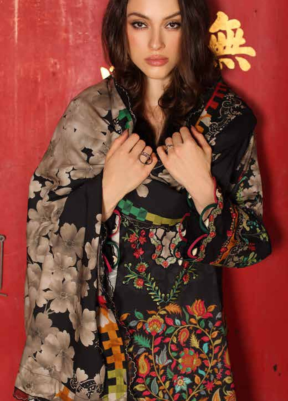 Combination by Charizma Unstitched Embroidered Linen 3 Piece Suit CHR26UCL CCW7-01 - Casual Collection