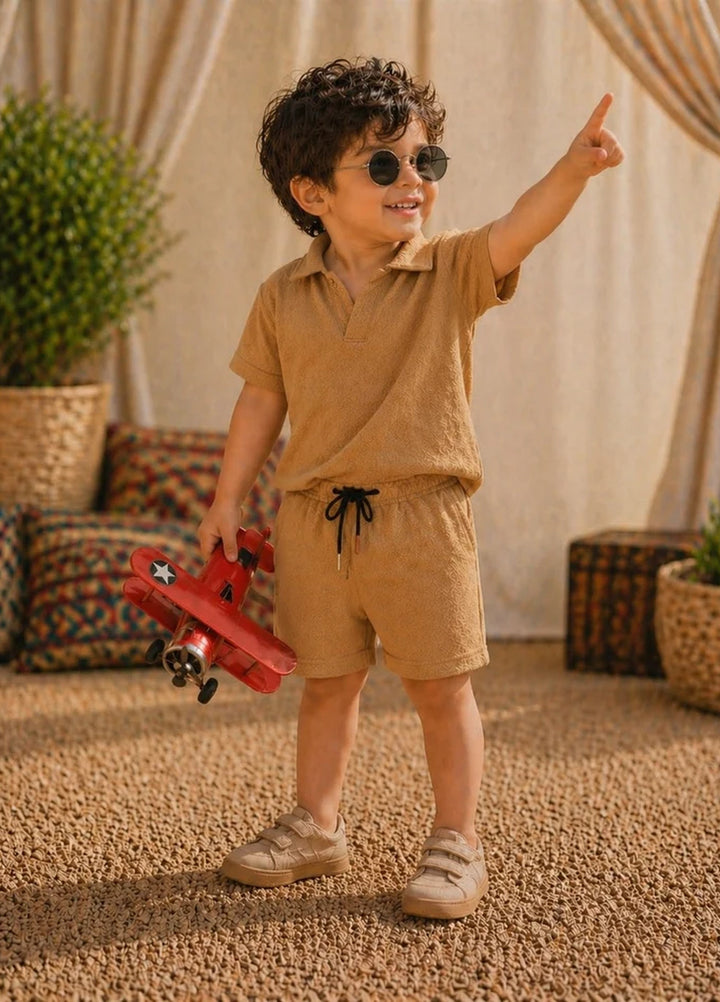 BabyCo Kids RTW Solids Cotton Co-Ord Sets Suit Sahara Ease Summer - Casual Collection