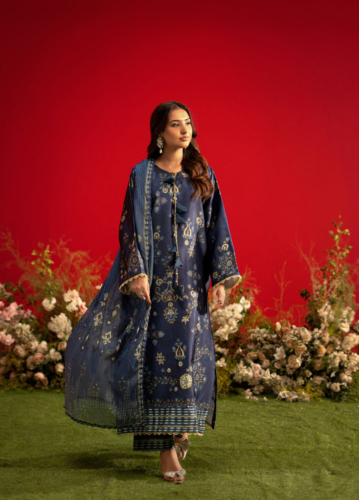 Marine by Rashid Textiles Unstitched Printed Luxury Silk 3 Piece Suit RT26USM D-3903 - Winter Collection
