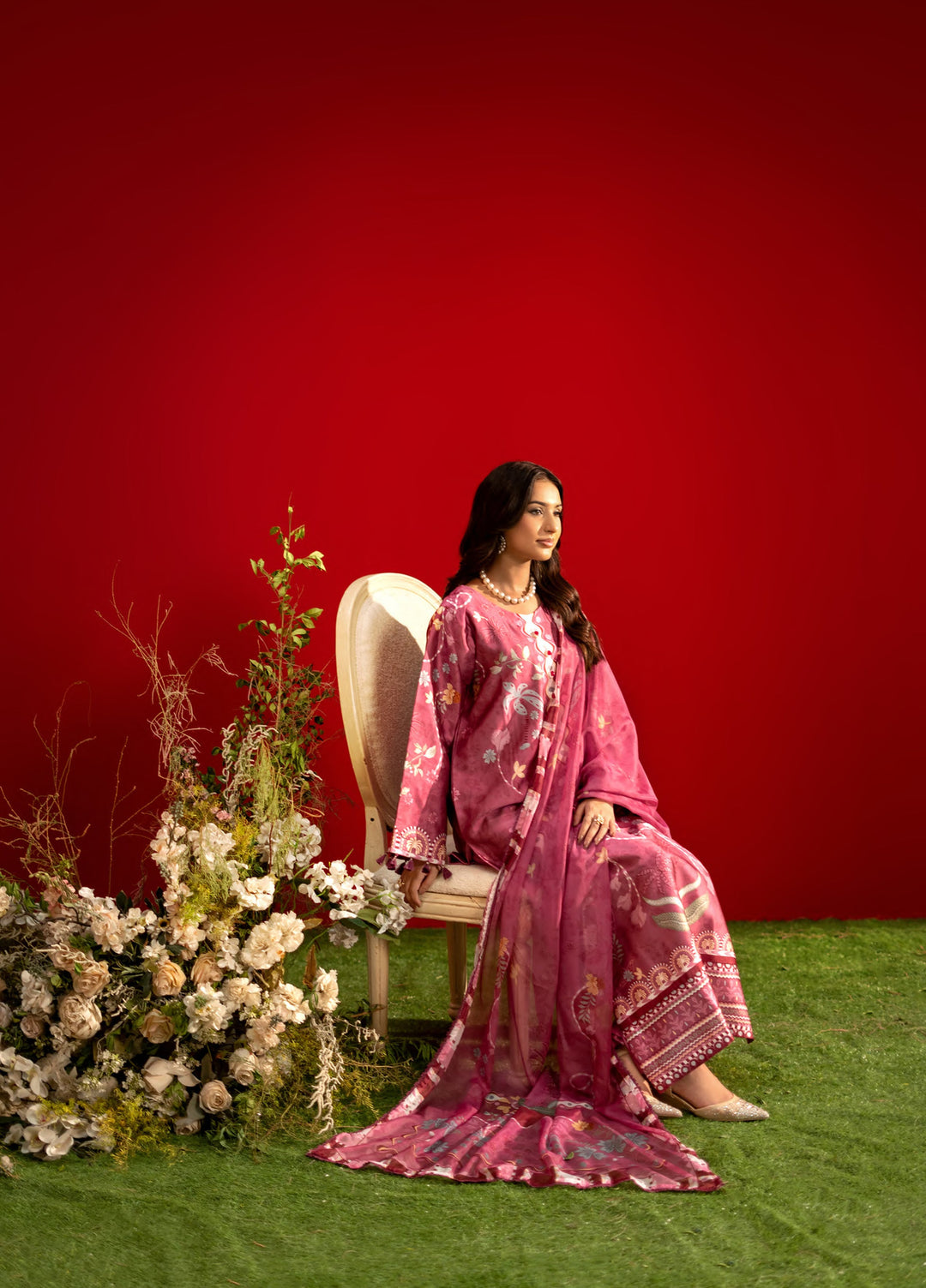 Marine by Rashid Textiles Unstitched Printed Luxury Silk 3 Piece Suit RT26USM D-3906 - Winter Collection
