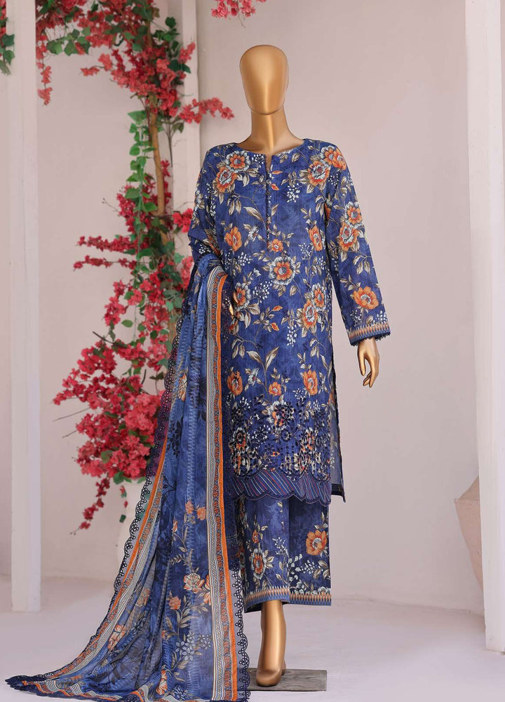 Satranga by HZ Textiles Unstitched Printed Lawn 2 Piece Suit HZ26USL SEC-1163 - Casual Collection