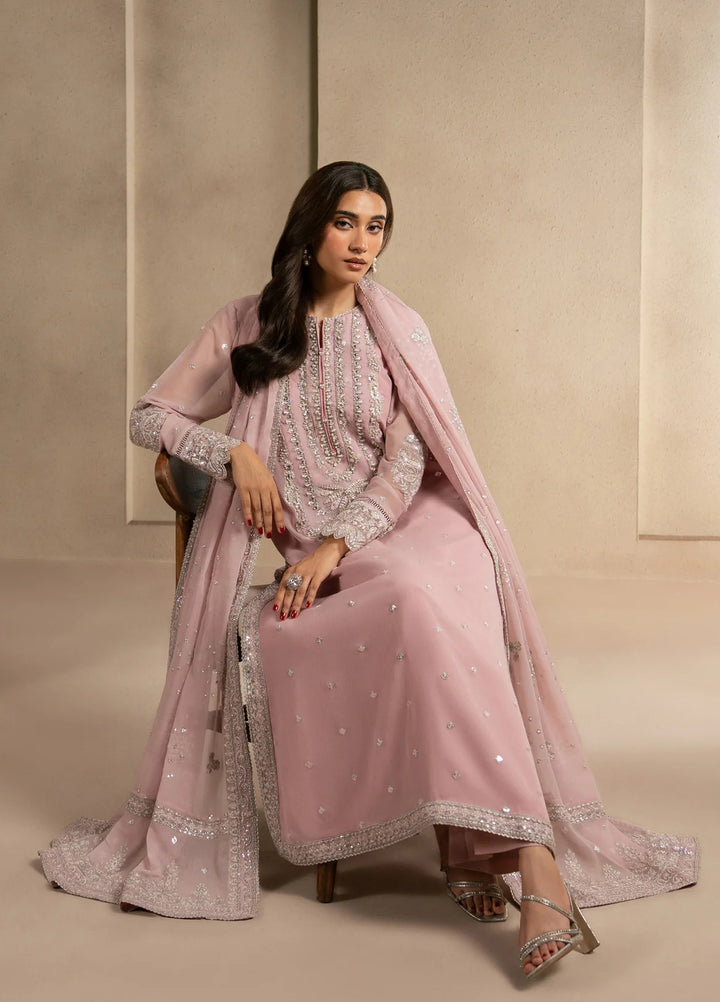 Xenia Formals Unstitched Embroidered Chiffon 3 Piece Suit XF-1289 Nila - Festive Collection