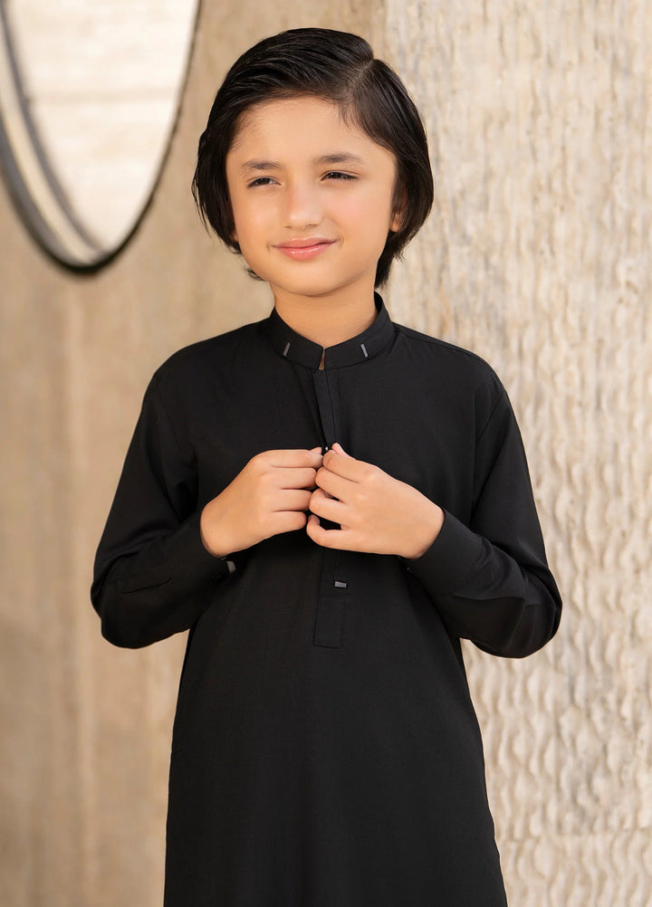 Buraq Boys RTW Solids Wash N Wear Kurta Shalwar Suit Yahya Casual Collection