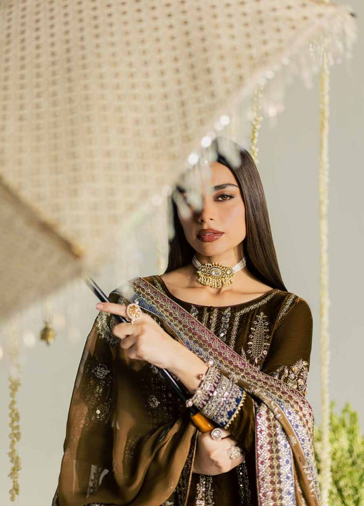 Maya by Nureh Unstitched Embroidered Velvet 3 Piece Suit NU26UMV NW-133 - Wedding Collection