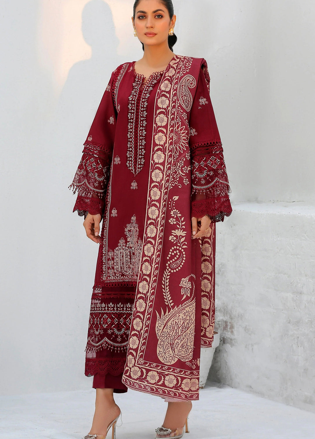 Chandan Nagri RTW Embroidered Khaddar 3 Piece Suit Elora - Winter Collection