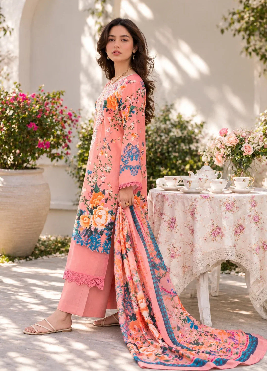 Chandan Nagri Women RTW Embroidered Lawn 3 Piece Suit Maire Grace - Festive Collection