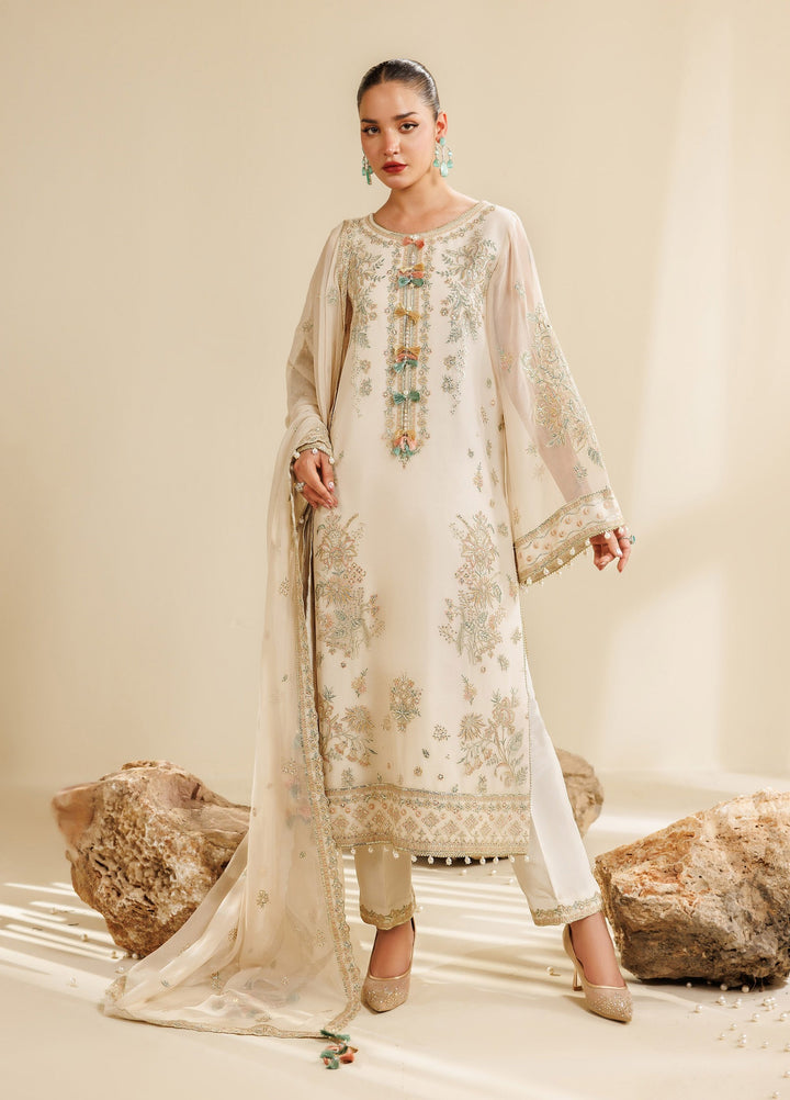 Sireine by Alizeh Fashion Unstitched Embroidered Chiffon 3 Piece Suit AF26UCS AF-CH-2289-CLOUD - Festive Collection