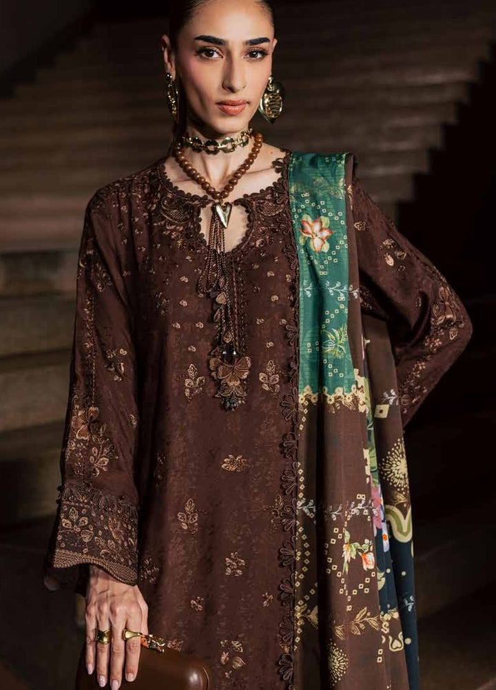 Maya by Nureh Unstitched Embroidered Jacquard Linen 3 Piece Suit NU26UMLJ NW-131 - Festive Collection