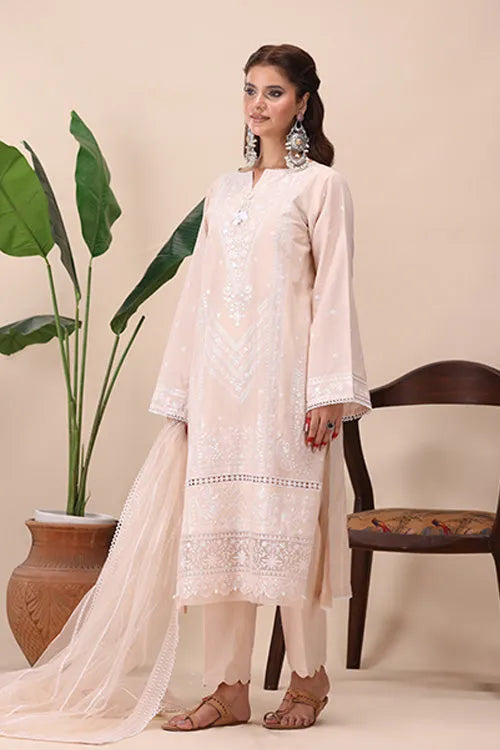 La Elise Women RTW Embroidered Lawn 3 Piece Suit 0001403 Pinar - Casual Collection