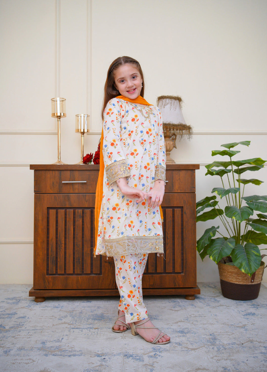 Shanzey Girls RTW Embroidered Lawn 3 Piece Suit SZ26PL SHK-6803 - Casual Collection