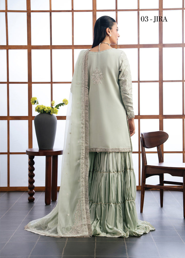 Kalani by Xenia Formals Unstitched Embroidered Rawsilk 3 Piece Suit XE26UKW 03-JIRA - Wedding Collection