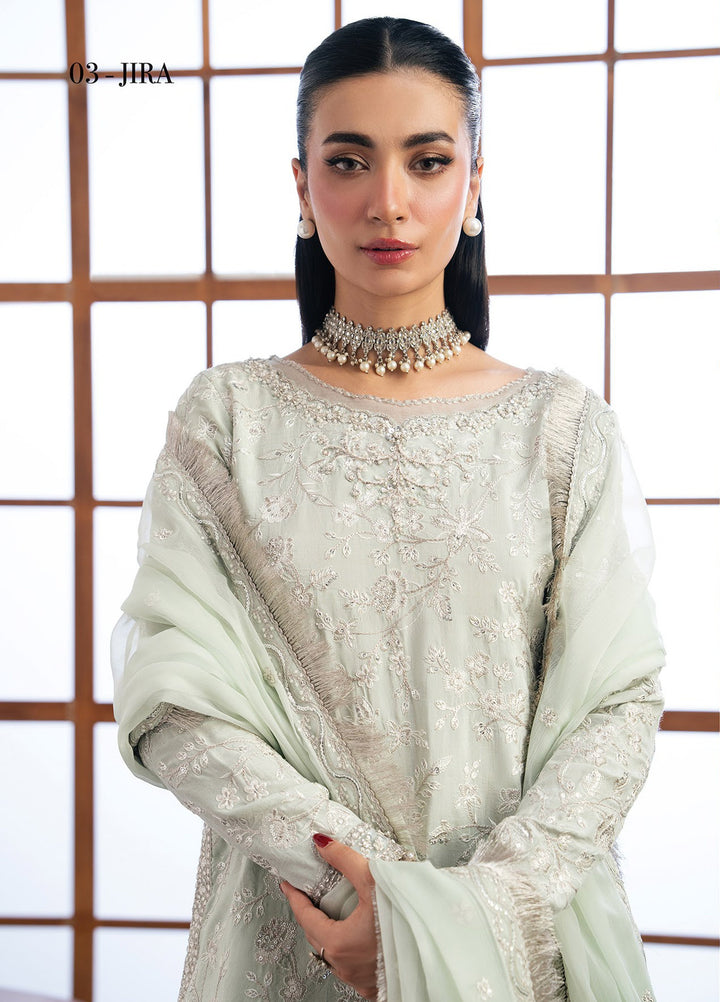 Kalani by Xenia Formals Unstitched Embroidered Rawsilk 3 Piece Suit XE26UKW 03-JIRA - Wedding Collection