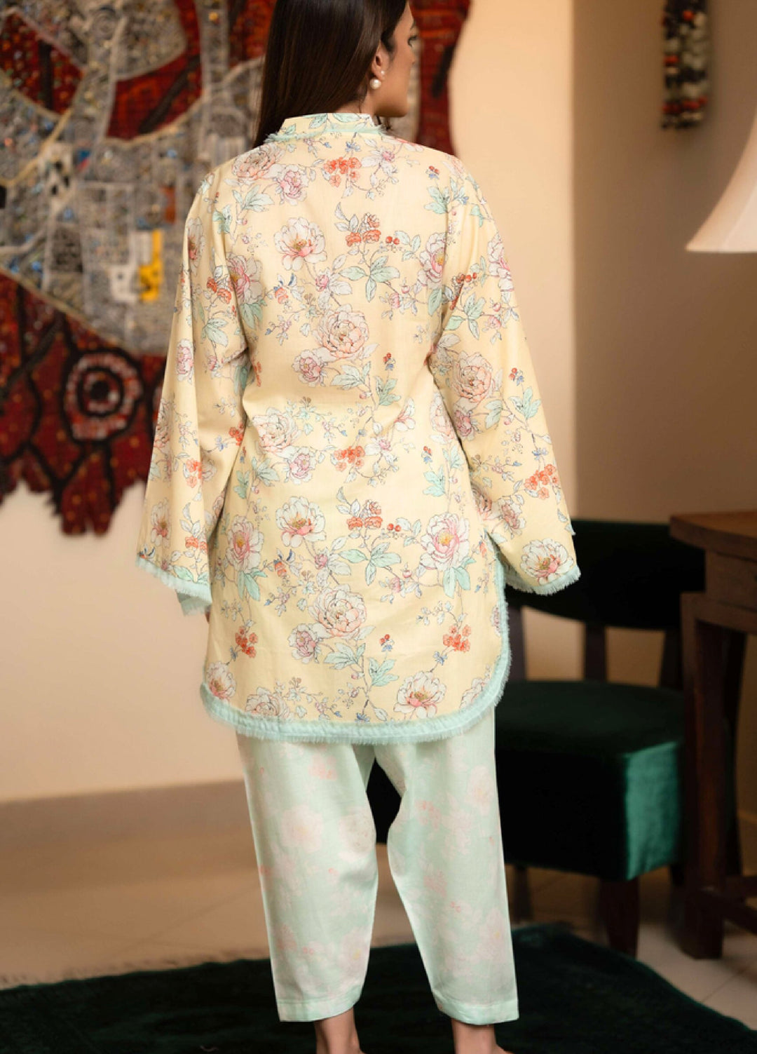 Raniahs by Laaleh RTW Printed Cotton Lawn 2 Piece Suit LAH26PR Provence Citron Bloom - Casual Collection