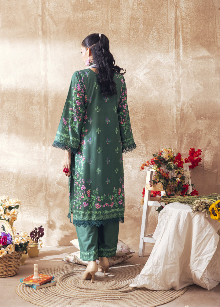 Liyana by Mashra RTW Printed Lawn 3 Piece Suit LIY-EME-002 Emerald - Casual Collection