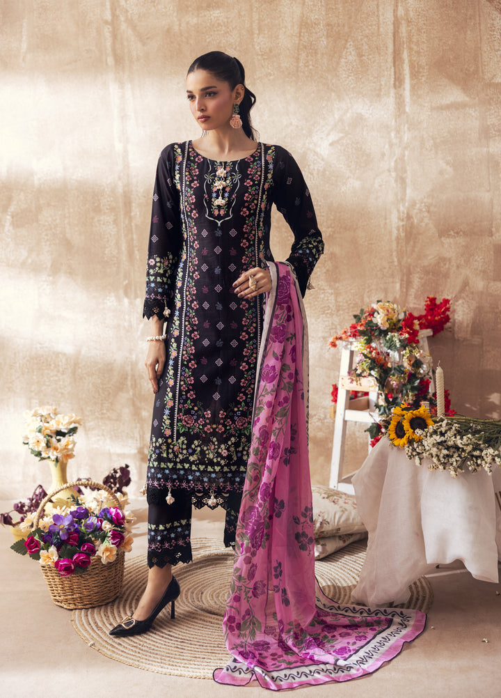 Liyana by Mashra RTW Printed Lawn 3 Piece Suit LIY-ROS-014 Rosa - Casual Collection