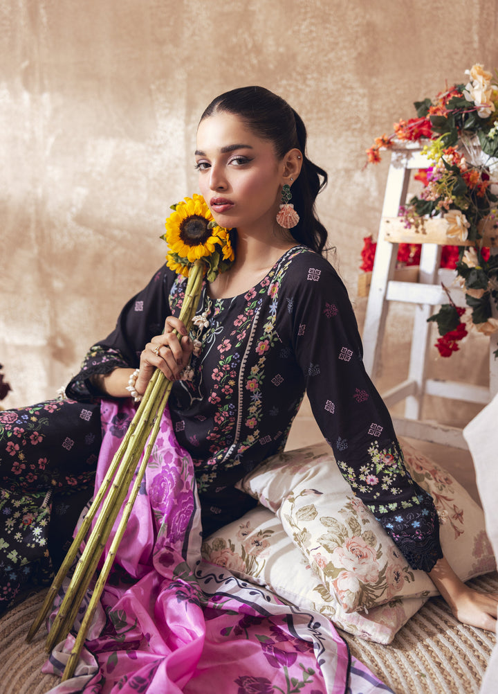Liyana by Mashra RTW Printed Lawn 3 Piece Suit LIY-ROS-014 Rosa - Casual Collection