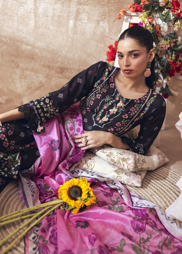 Liyana by Mashra RTW Printed Lawn 3 Piece Suit LIY-ROS-014 Rosa - Casual Collection