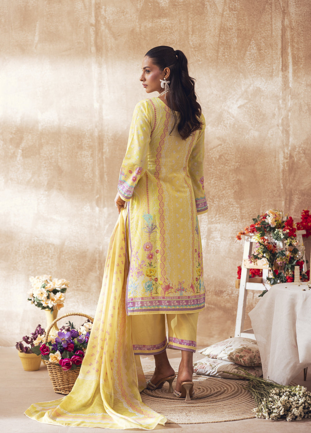 Liyana by Mashra RTW Printed Lawn 3 Piece Suit LIY-LEM-010 Lemon Drop - Casual Collection