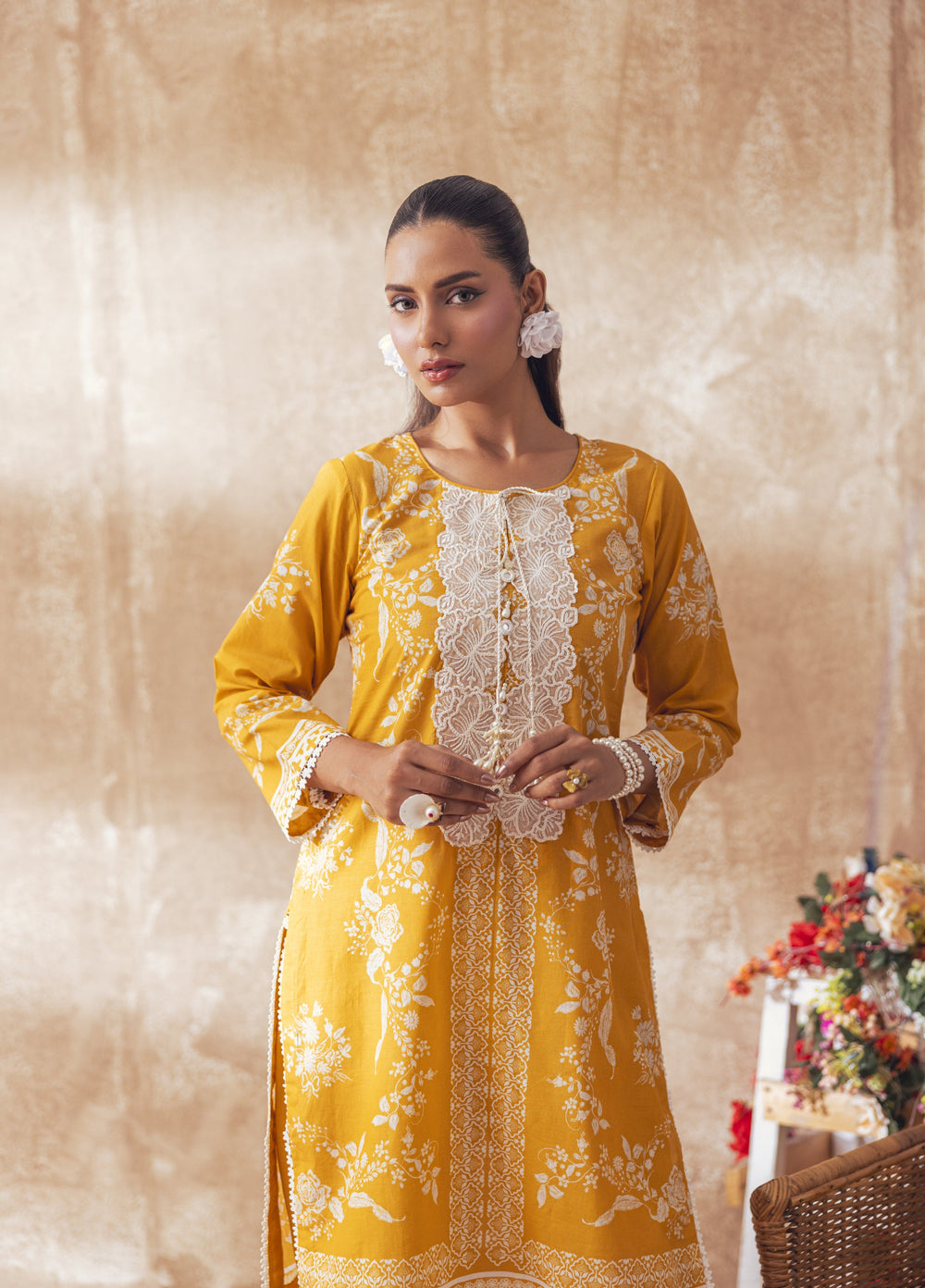 Liyana by Mashra RTW Printed Lawn 2 Piece Suit LIY-YAM-020 Yam - Casual Collection