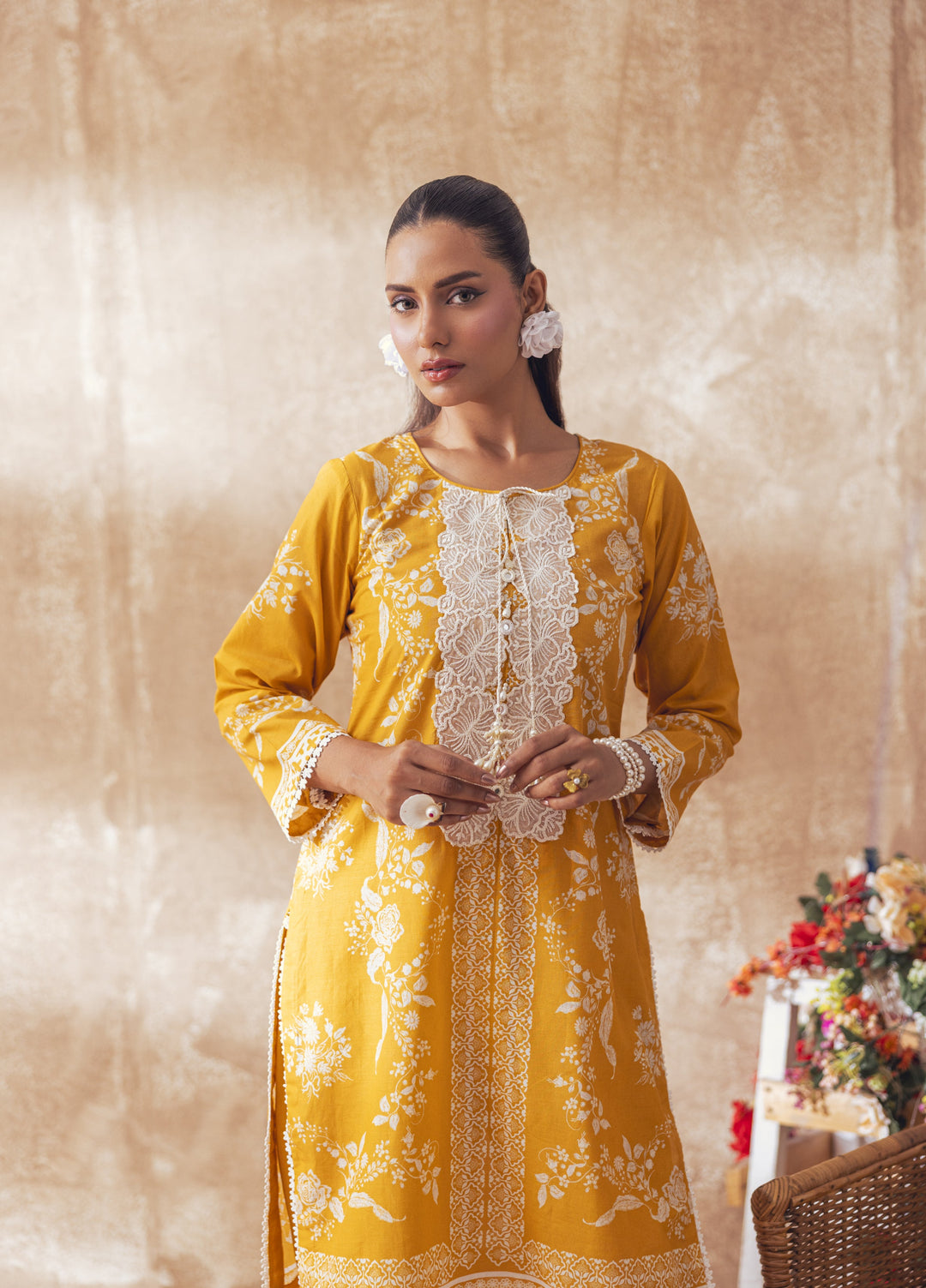 Liyana by Mashra RTW Printed Lawn 2 Piece Suit LIY-YAM-020 Yam - Casual Collection