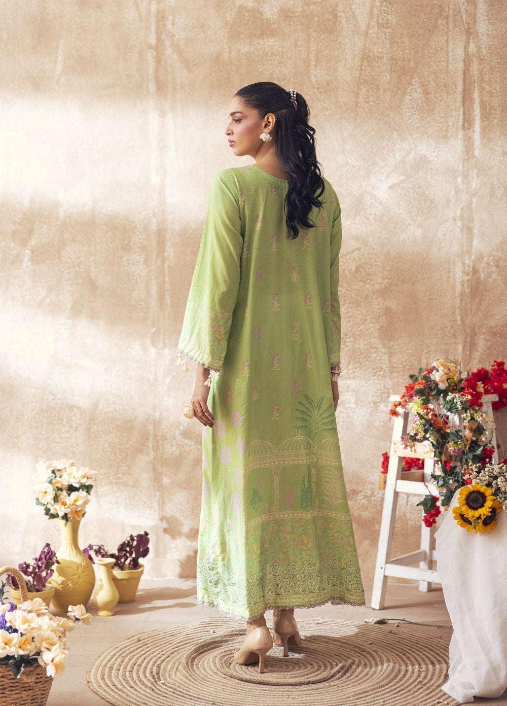 Liyana by Mashra RTW Printed Lawn 2 Piece Suit LIY-LEA-032 Leaf green - Casual Collection