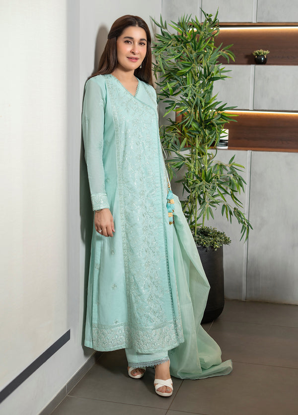 Sera by Sahane Pret Embroidered Lawn 3 Piece Suit CT-11002 Lobelia - Festive Collection