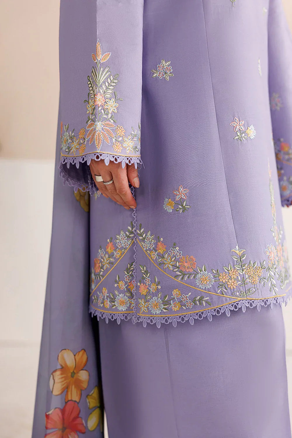 Mistfall by Panache Apparel RTW Embroidered Cotton 3 Piece Suit noera Eid Collection