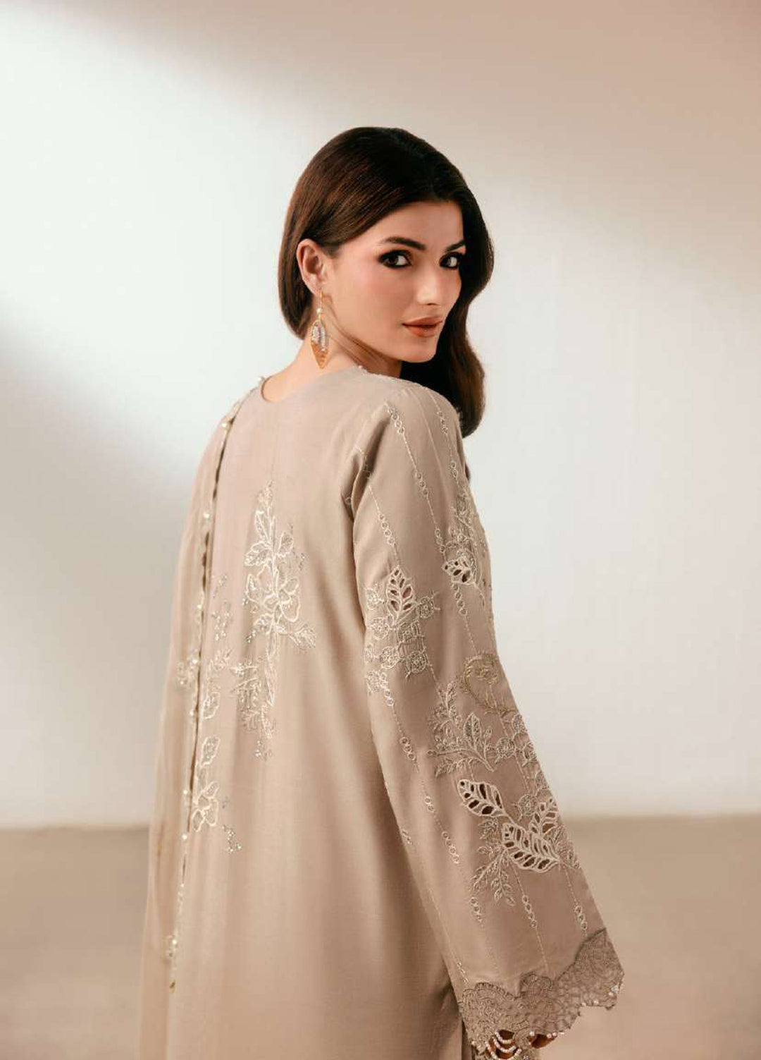 Luxe Silk by Florent Unstitched Embroidered Raw Silk 3 Piece Suit FL26ULS Opaline - Festive Collection