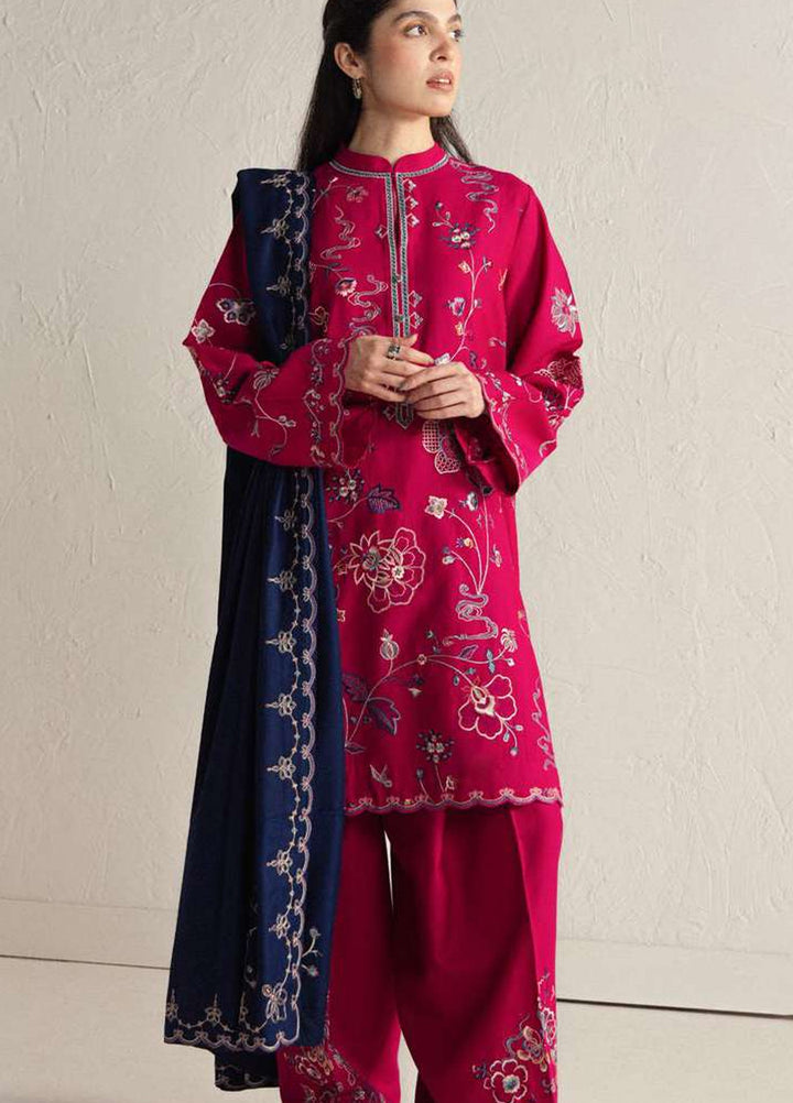 Coco by Zara Shahjahan Unstitched Khaddar 3 Piece Suit CZS26UKW NAIRANG 8B - Winter Collection