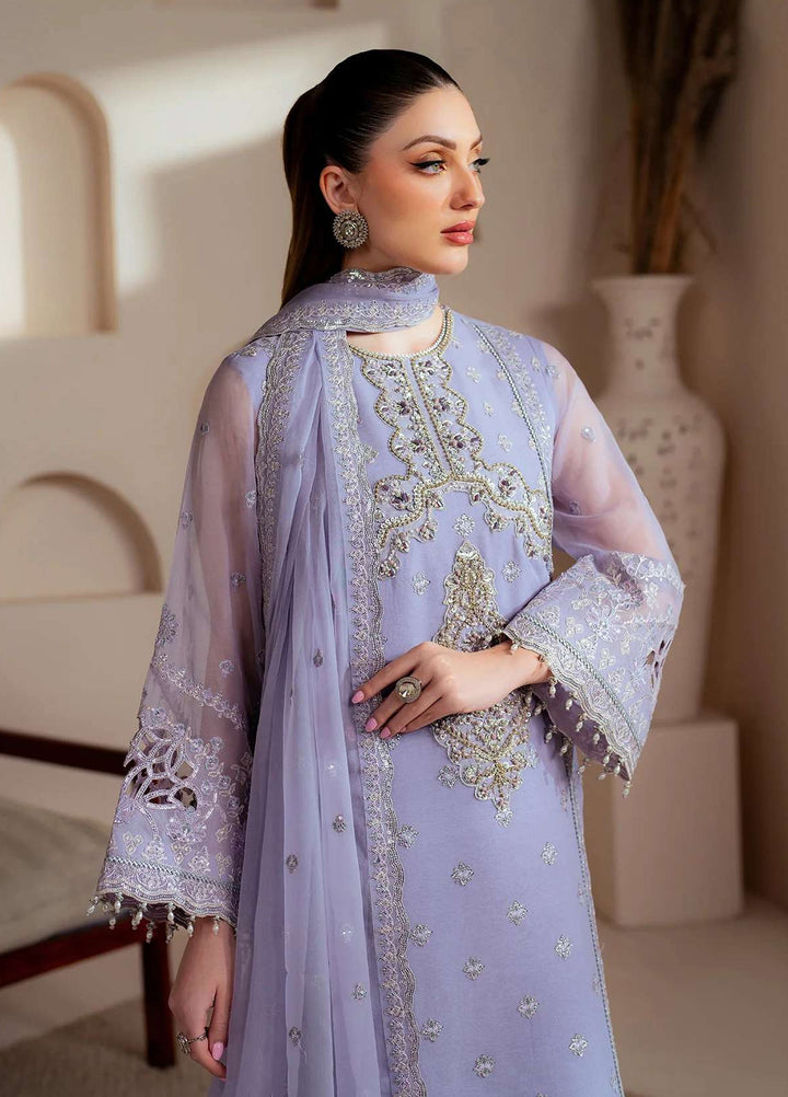 Alizeh Fashion Unstitched Embroidered Chiffon 3 Piece Suit AF26UCF AF-BHM-4041-Marine - Festive Collection
