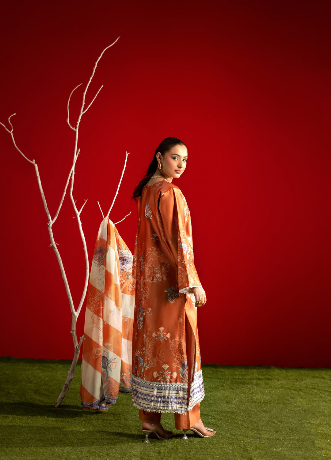 Marine by Rashid Textiles Unstitched Printed Luxury Silk 3 Piece Suit RT26USM D-3910 - Winter Collection