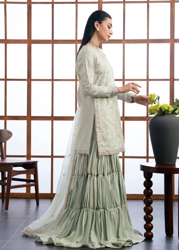 Xenia Formals Unstitched Embroidered Chiffon 3 Piece Suit D-03 Jira - Festive Collection