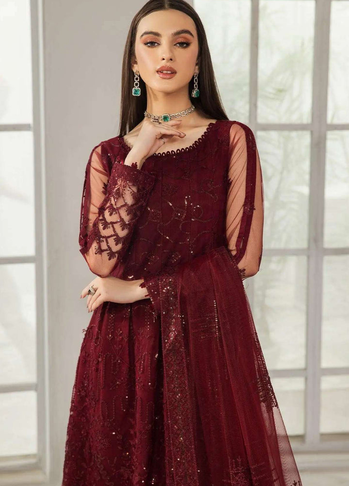 Alizeh Fashion Unstitched Embroidered Chiffon 3 Piece Suit AF26UCF AF-UF-9001-Gulrukh - Festive Collection