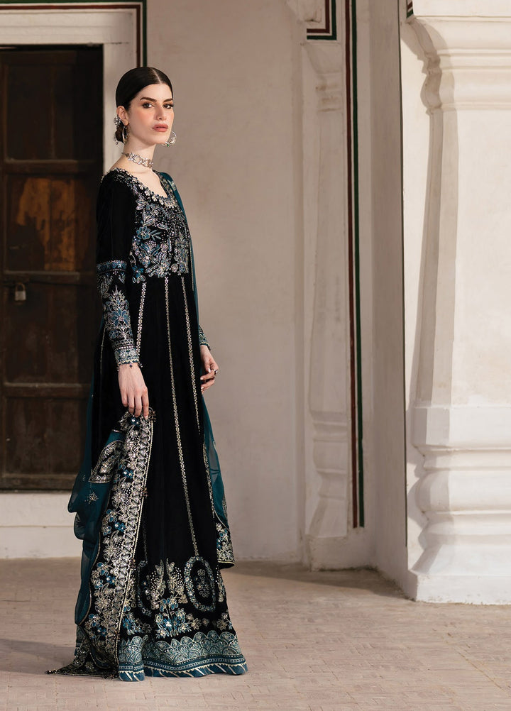 Mor by Xenia Formals Unstitched Embroidered Velvet 3 Piece Suit XE26UMV 06 Uzrat - Festive Collection