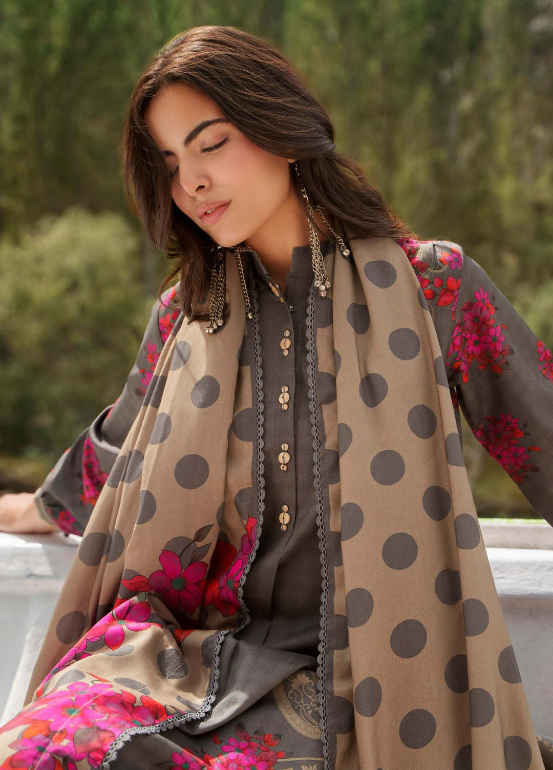 C Prints by Charizma Unstitched Printed Staple 3 Piece Suit CHR26ULP CPW6-04 - Casual Collection
