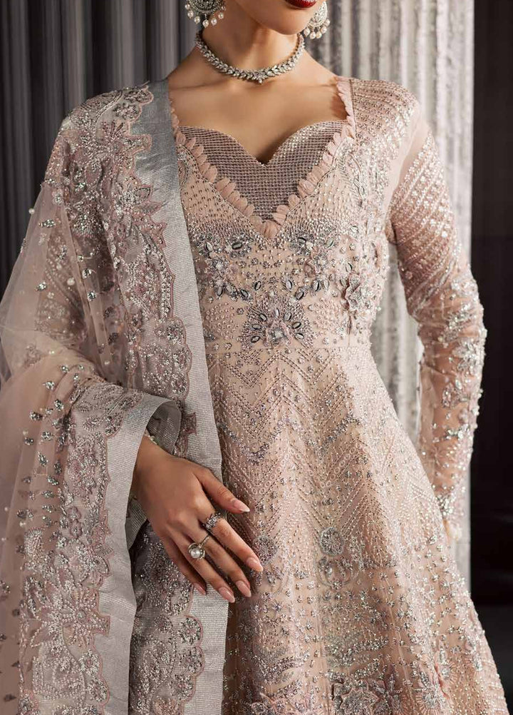 Muse Formal by Nureh Unstitched Embroidered Net 3 Piece Suit NU26UMF NFM-04 - Wedding Collection