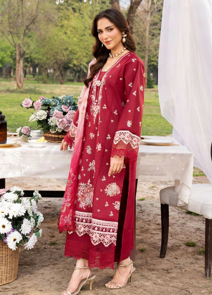 Chandan Nagri Women RTW Embroidered Lawn 3 Piece Suit Laleh Rose - Festive Collection