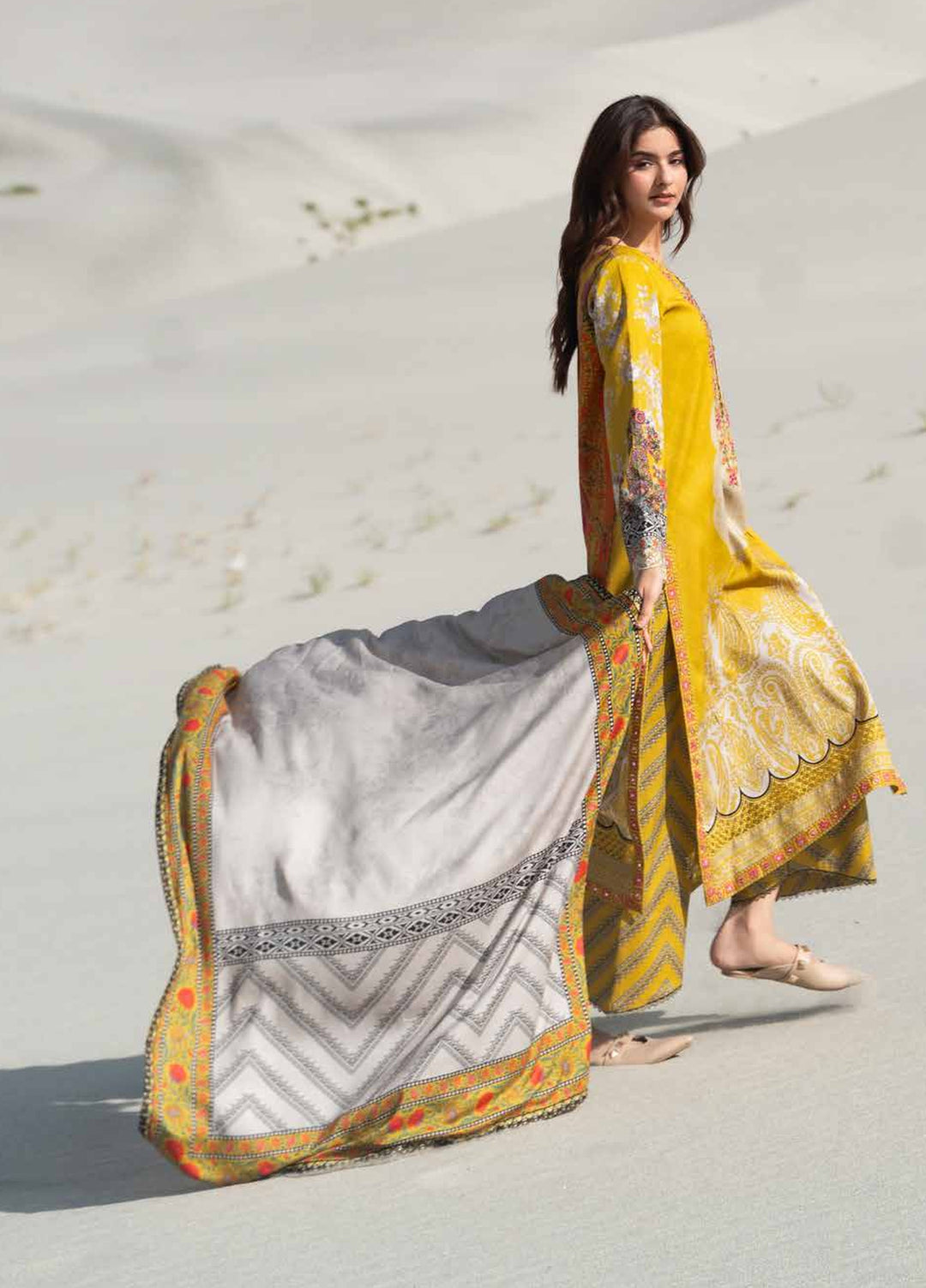 Aniiq by Charizma Unstitched Embroidered Linen 3 Piece Suit CHR26UAL ANW7-20 - Casual Collection